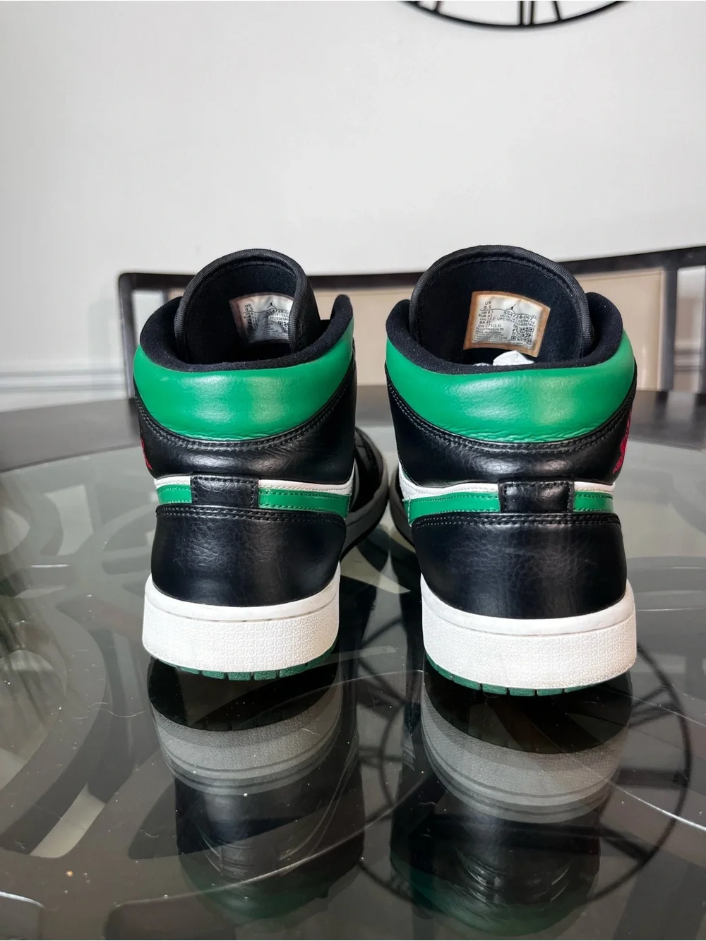 Nike Air Jordan 1 Mid Pine Green Sneakers Men's Size 9.5